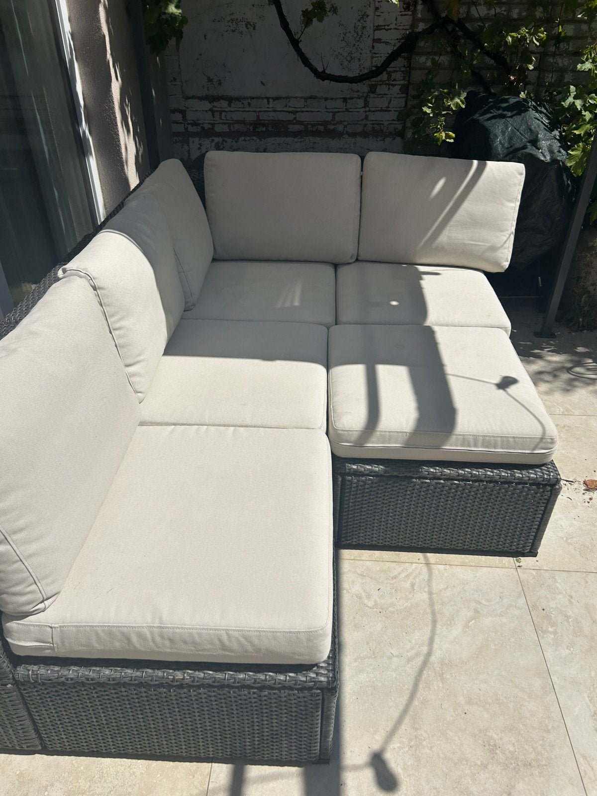 Canapé de jardin avec coussins, Enlèvement, Utilisé, Sets de jardin