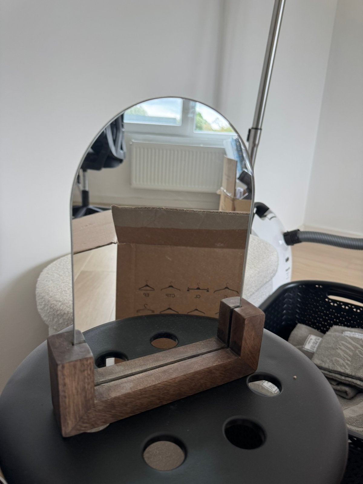 Spiegeltje met houten rand, Antiek en Kunst, Ophalen
