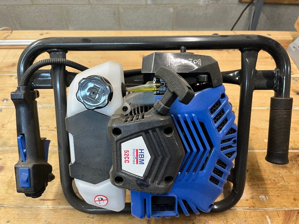 HBM 52 cc Grondboor Motor (incl 3 Boren 100-150-200 mm)., Ophalen, Nieuw, Grondboor, HBM