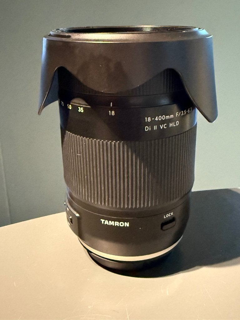 Tamron 18-400 di II (canon), TV, Hi-fi & Vidéo, 18 mm, Téléobjectif, Utilisé, Pare-soleil