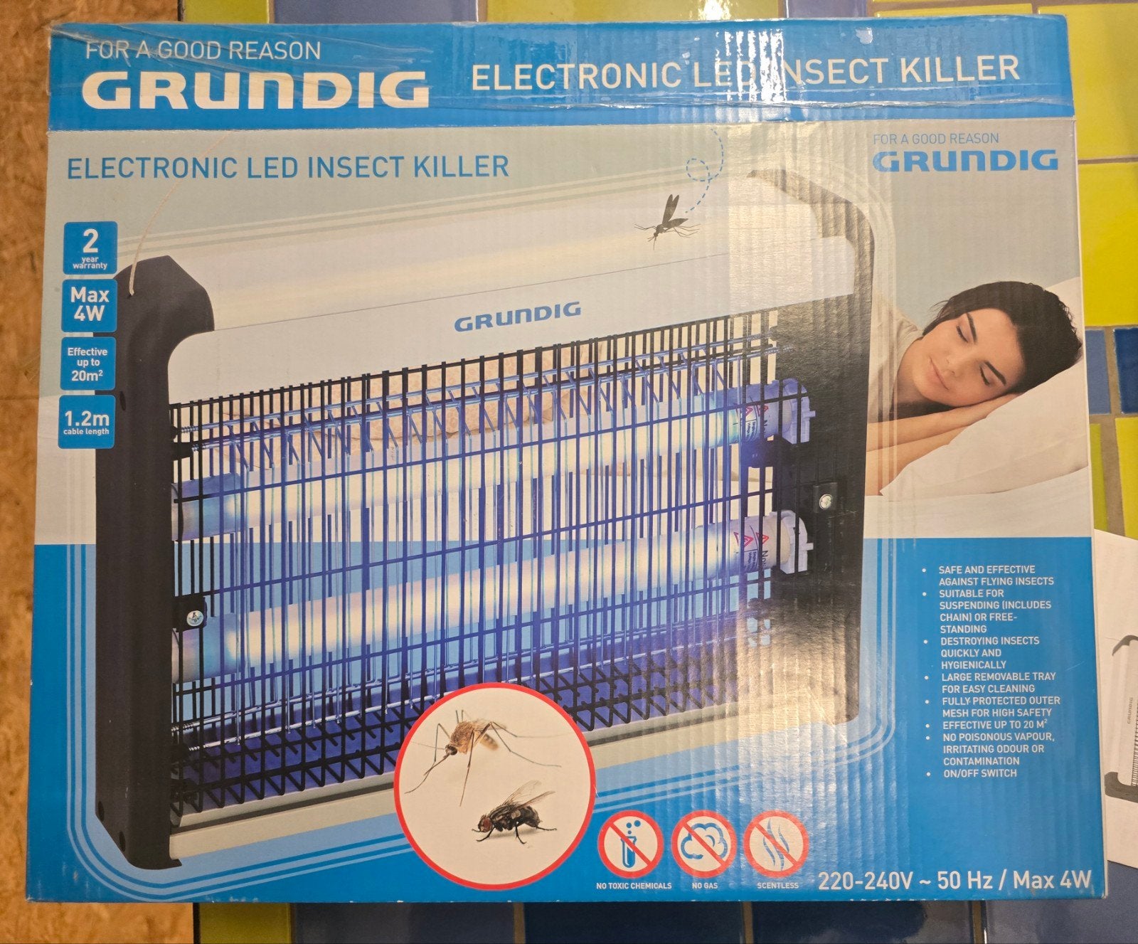 Tueur d'insectes à LED électronique Grundig, Enlèvement ou Envoi, Comme neuf, Lutte antiparasitaire