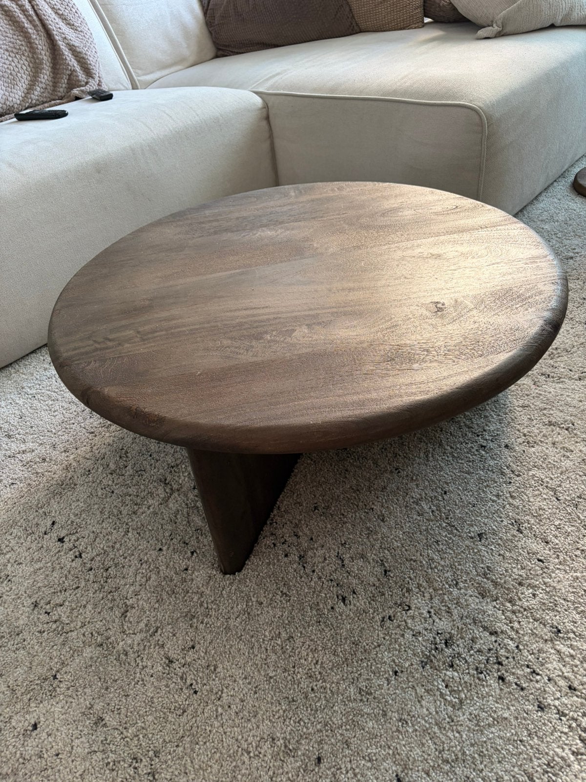 Mango houten salon tafel, Ophalen, Gebruikt, Rond