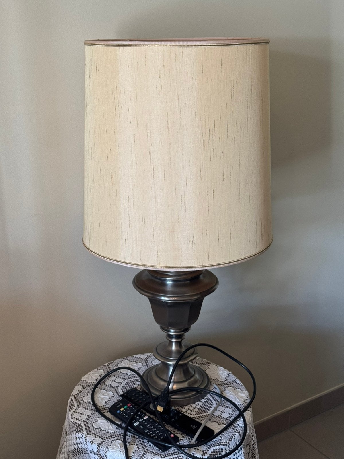 Staande lamp, Gebruikt, Textiel, 76 cm, E27 (groot)