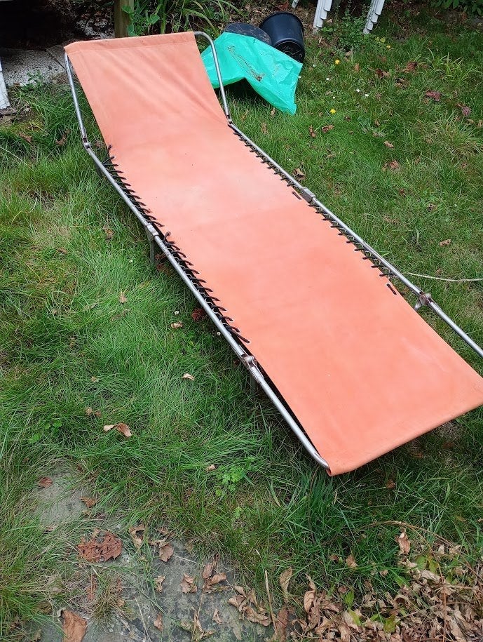 lit de camping en toile vintage, Enlèvement, Utilisé, Autre