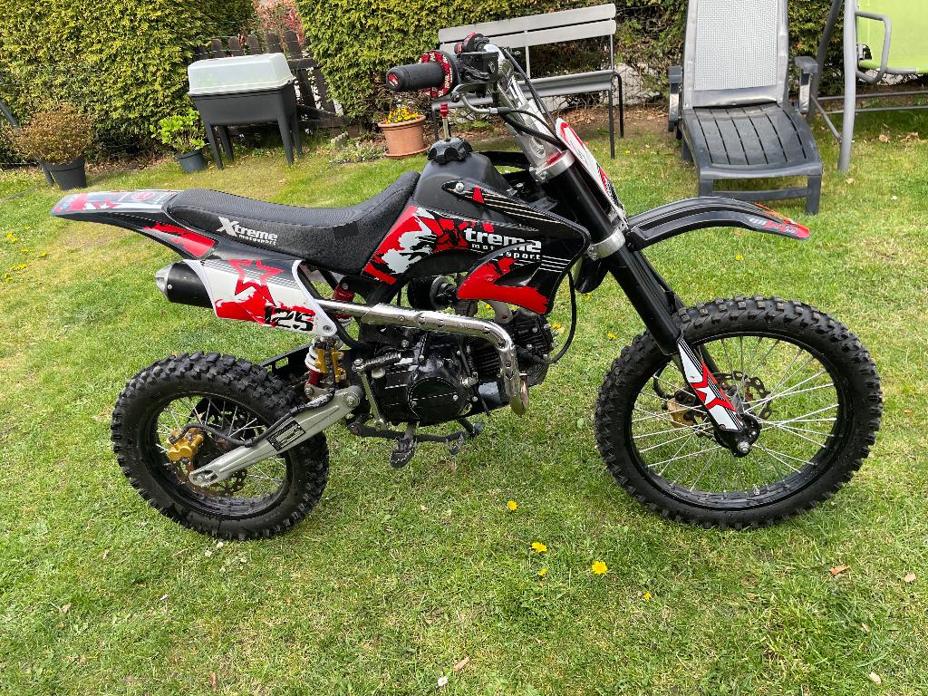 Mooie crossmotor Xtreme 125cc pitbike, Ophalen, Zo goed als nieuw, 125 cc, Pitbike