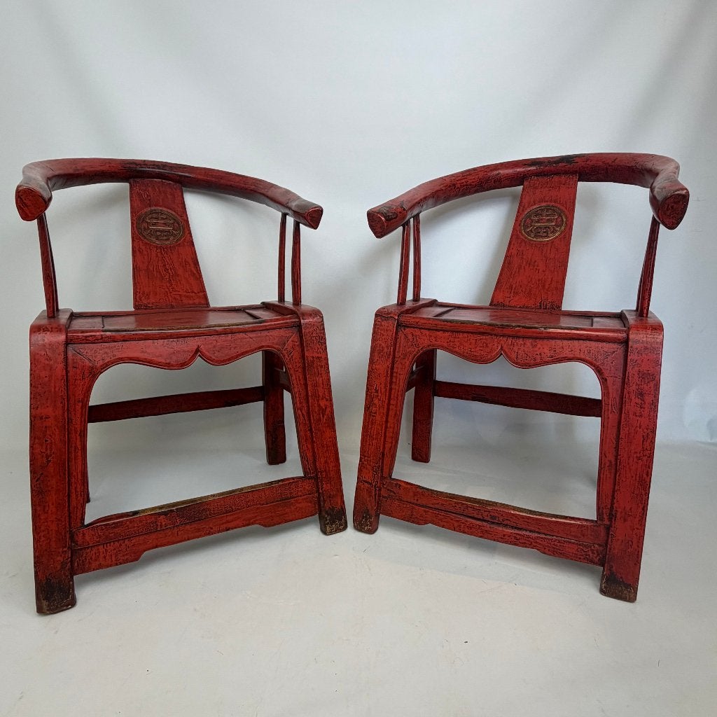 Paire de chaises chinoises antique « Grand Tutor », Enlèvement ou Envoi