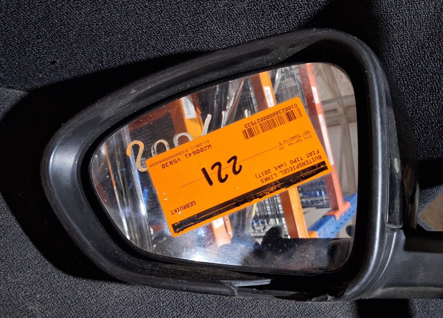 Fiat Tipo (2015-2021) Buitenspiegel Links Zwart, Gebruikt, -, -, Ophalen of Verzenden