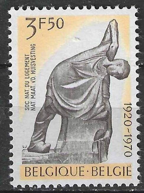 Belgie 1970 - Yvert/OBP 1554 - 50 jaar Huisvesting (PF), Postzegels en Munten, Postzegels | Europa | België, Verzenden, Postfris
