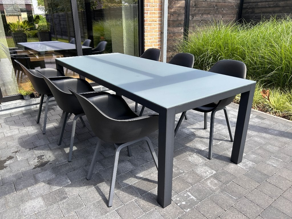 Tuinset compleet (tafel en 6 stoelen), Tuin en Terras, Ophalen, 6 zitplaatsen, Aluminium, Zo goed als nieuw