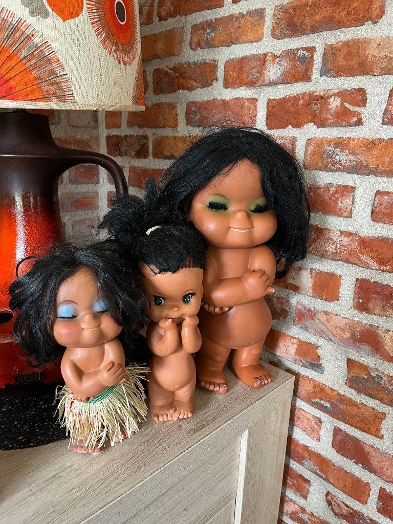 vintage poppen, Ophalen of Verzenden, Gebruikt