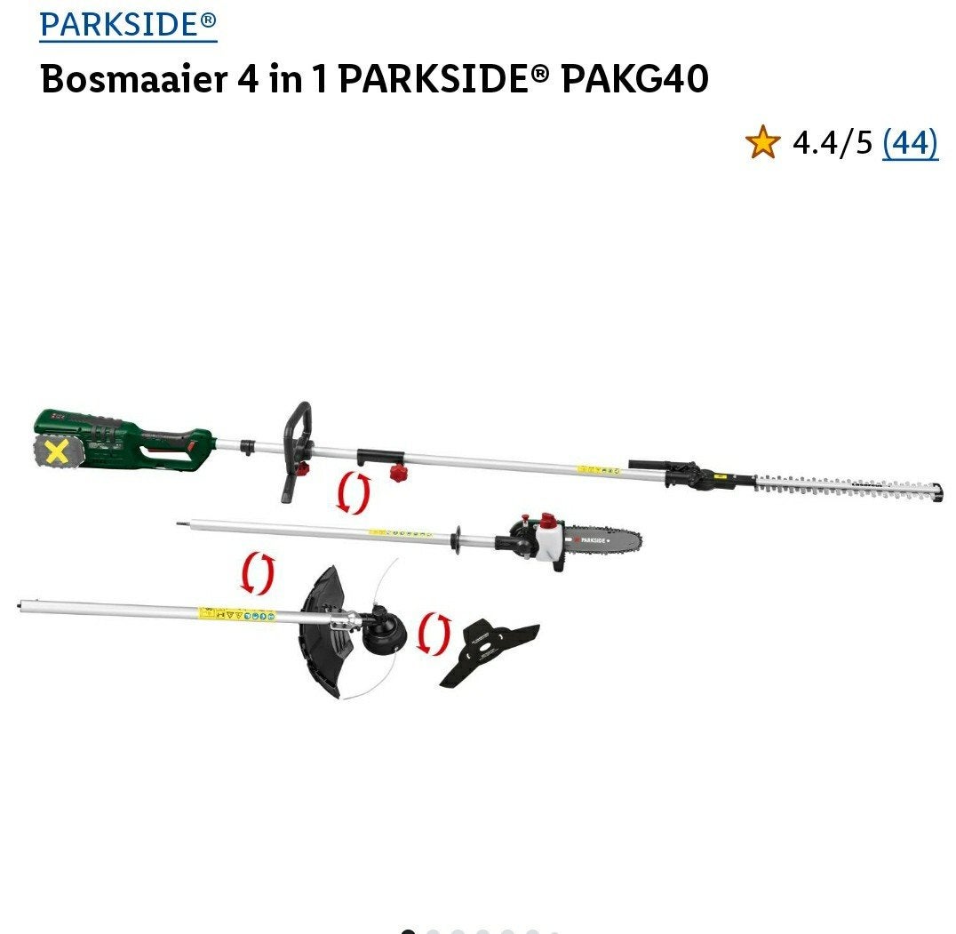 PARKside bosmaaier 4 in 1 nieuw ongebruikt, Ophalen, Accu