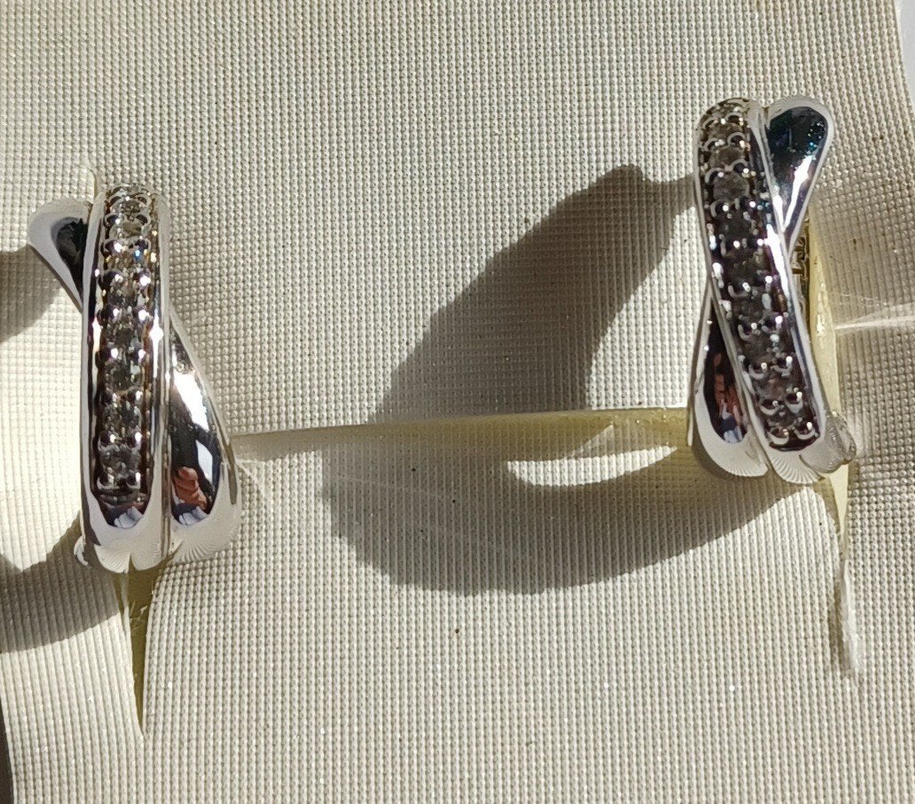 boucles d'oreilles argent, Handtassen en Accessoires, Broches, Ophalen of Verzenden, Zo goed als nieuw, Zilver, Zilver