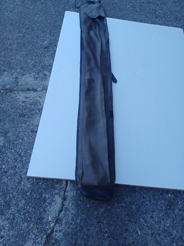 Vintage / Retro Hengelfoudraal (Lederlook Vishengel Tas), Watersport en Boten, Hengelsport | Algemeen, Ophalen, Gebruikt