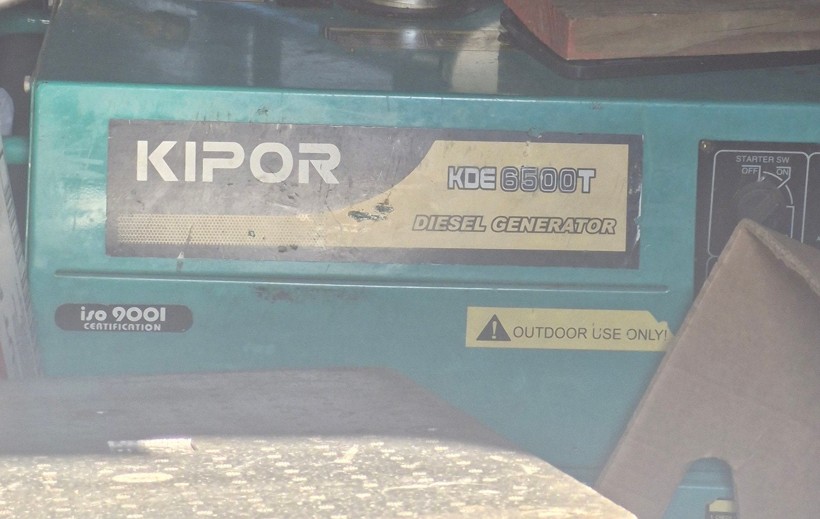 Electrogroupe 6,5 kva, Enlèvement