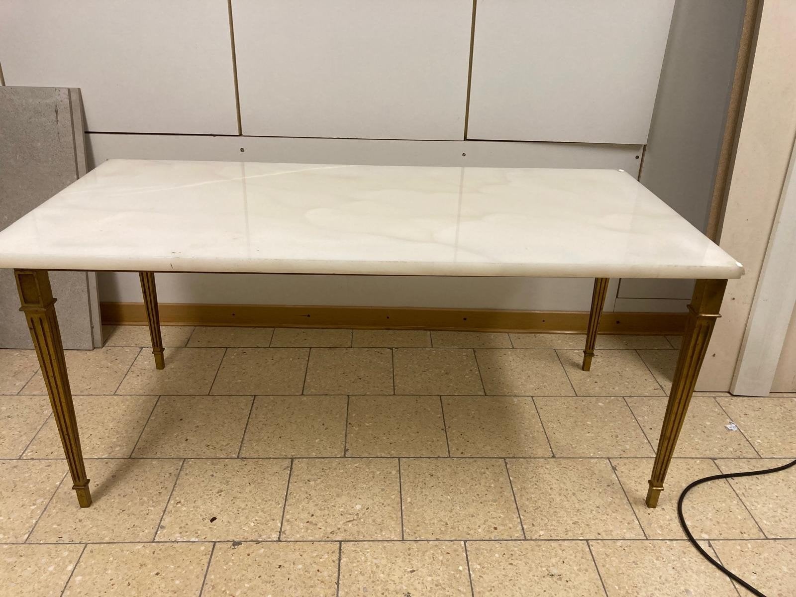 wit marmer tafel, Ophalen, Gebruikt, Overige materialen