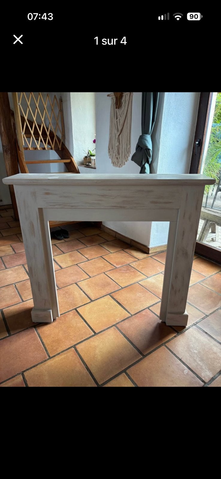 Contour de cheminee en chêne, Enlèvement
