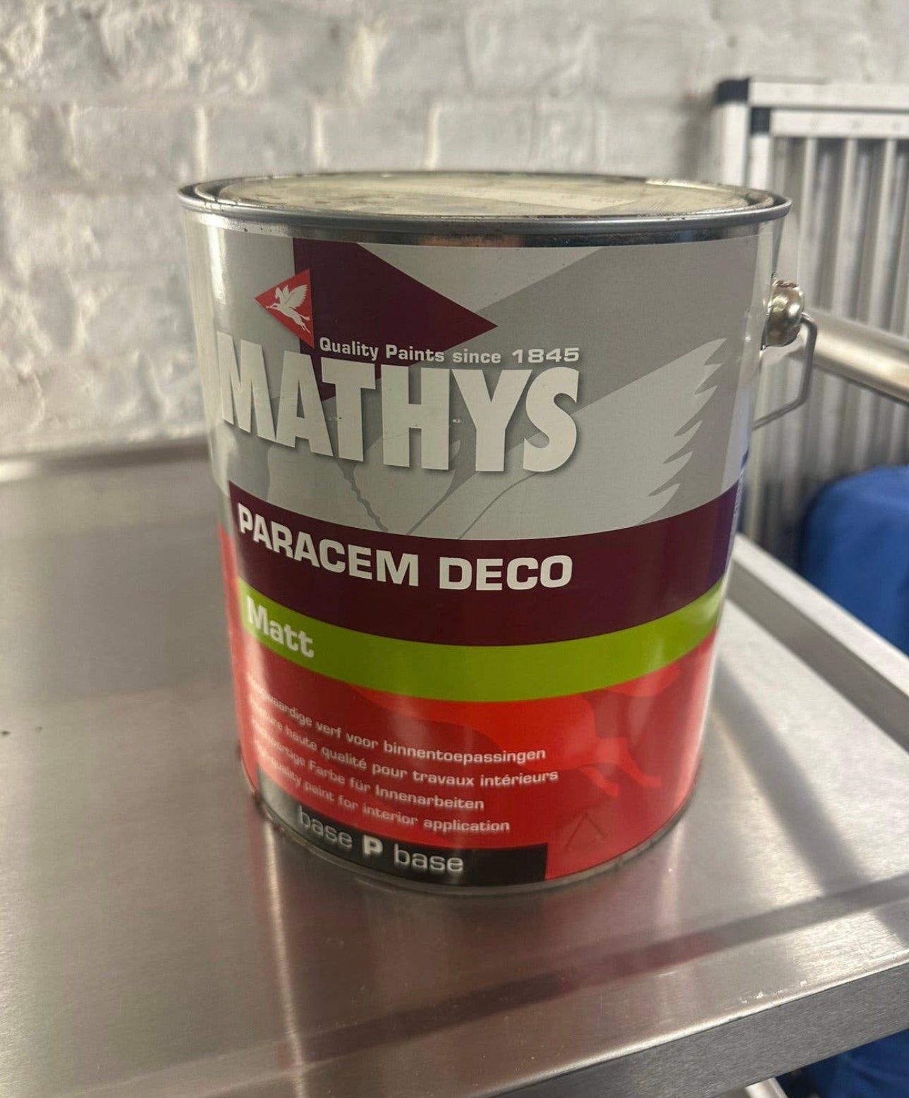 MATHYS Paracem Deco Matt - 4L - Kleur NCS S 2010-G, Ophalen, Zo goed als nieuw