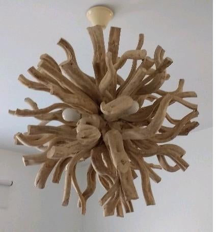 Natuurlijke driftwooddesign takkenlamp., Huis en Inrichting, Lampen | Kroonluchters, Ophalen
