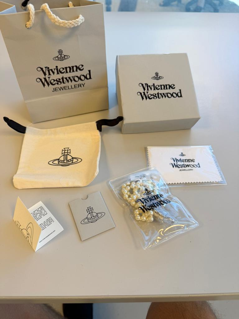 Vivienne Westwood Orietta Pearl parel Ketting Zilver NIEUW, Handtassen en Accessoires, Kettingen, Met strass, Nieuw, Ophalen of Verzenden