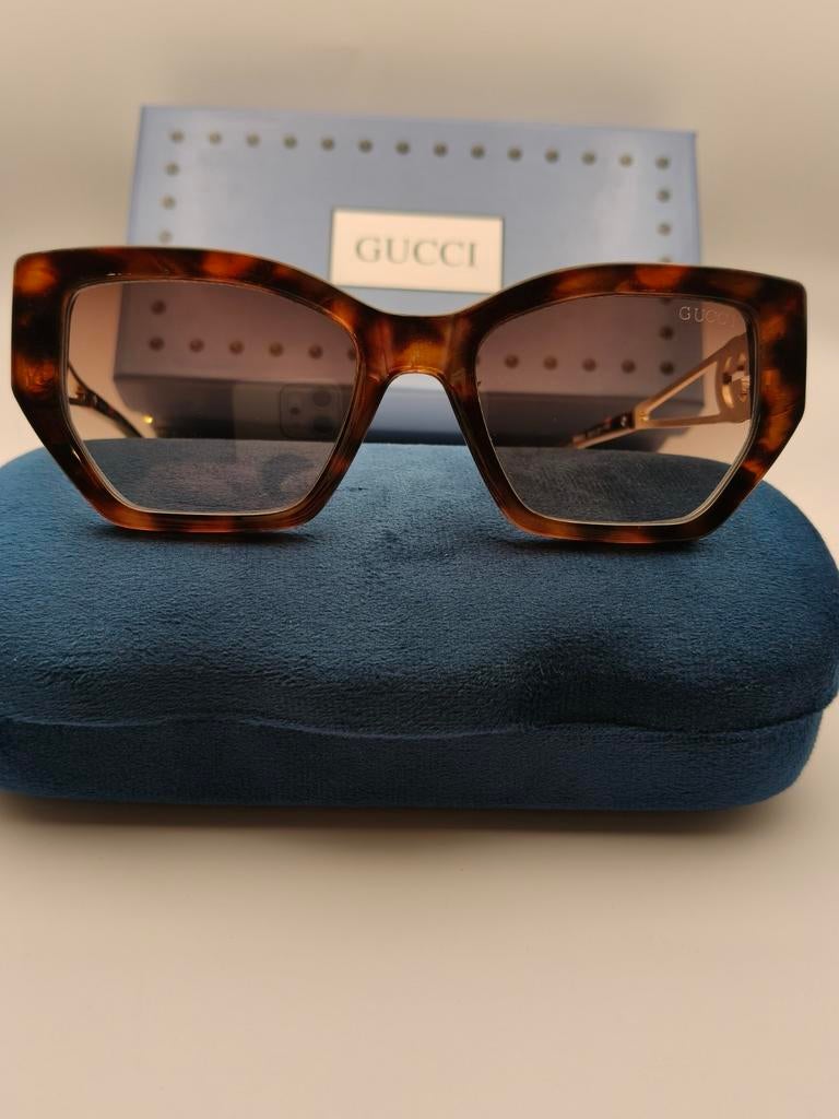Gucci zonnebril inclusief koker, Overige merken, Zonnebril, Bruin, Verzenden