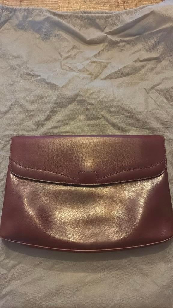 Vintage bordeux clutch delvaux, Handtassen en Accessoires, Ophalen of Verzenden, Zo goed als nieuw, Overige kleuren, Avondtasje