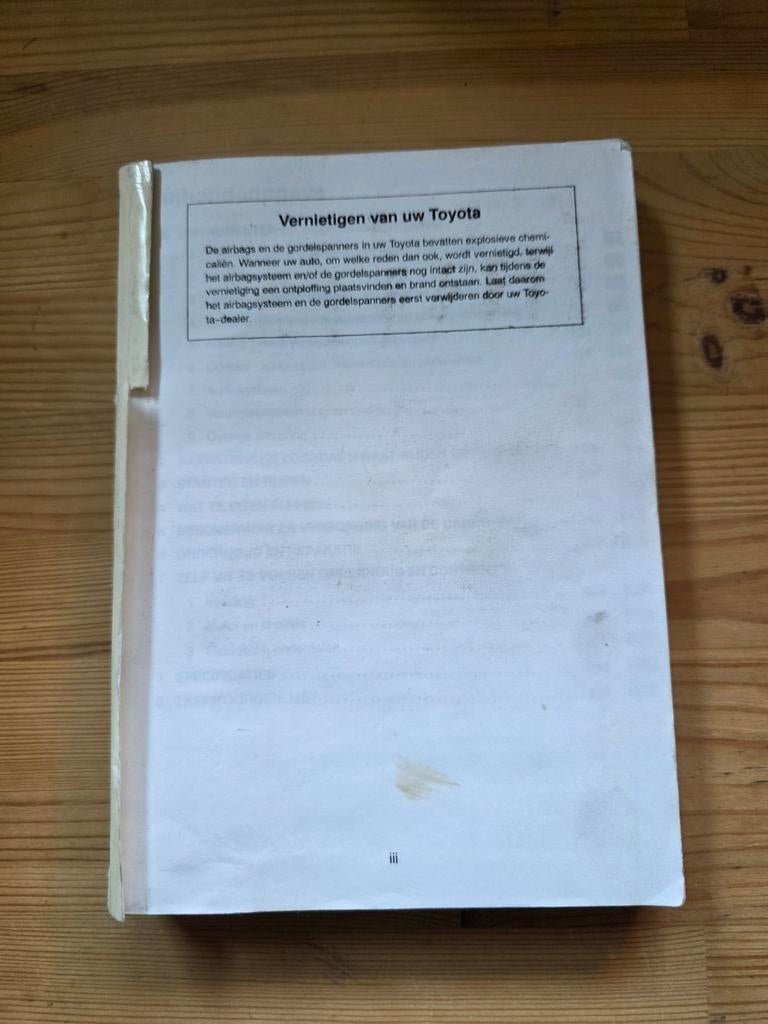Toyota Handleiding, Auto's, Particulier, Te koop