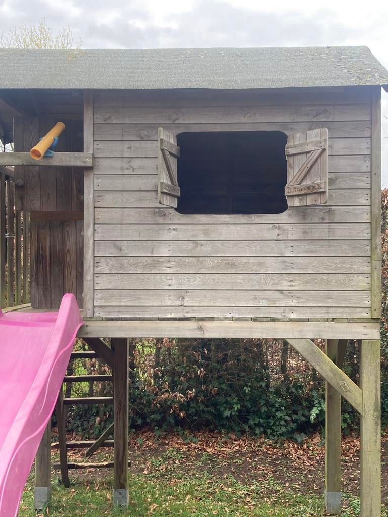 Buitenspeelhuisje, Enlèvement, Utilisé, Bois
