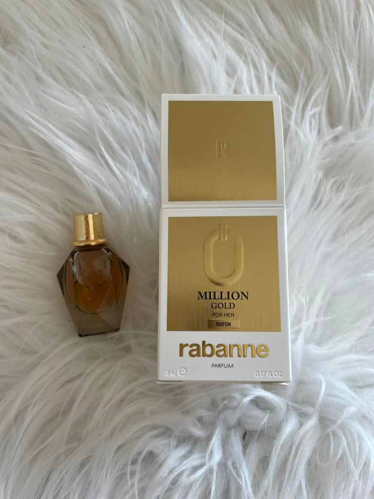 Paco Rabanne Lady Million gold parfum 5ml Miniatuur, Ophalen of Verzenden, Nieuw