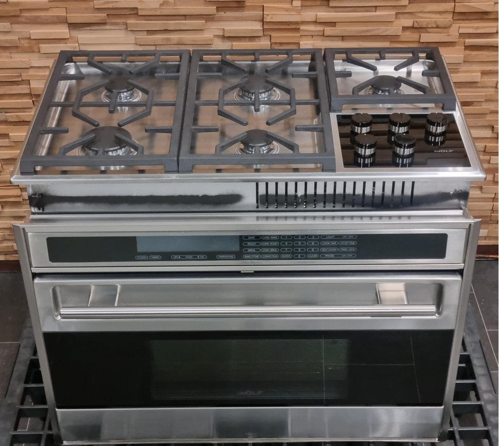 Luxe Wolf inbouw oven 90cm + wolf kookplaat, Elektronische apparatuur, Ovens, Zo goed als nieuw, Inbouw, Oven met grill, 60 cm of meer