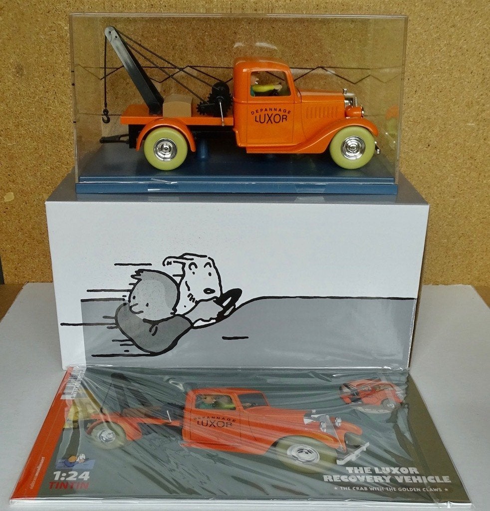 Kuifje de Luxor Sleepwagen 1/24 (2021), Ophalen of Verzenden, Kuifje, Zo goed als nieuw, Beeldje of Figuurtje