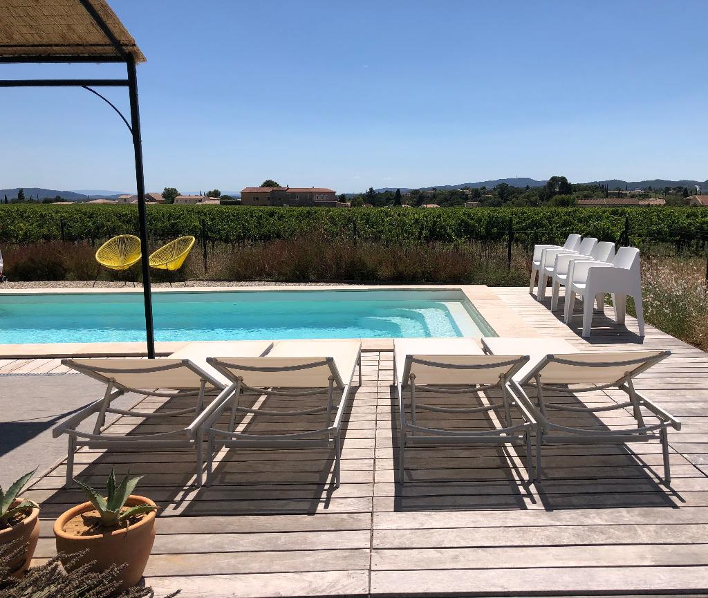 Z-FR Villa 6p,privé zwembad,uniek zicht wijngaard,rust,airco, Dorp, Provence en Côte d'Azur, Wasmachine, Aan meer of rivier