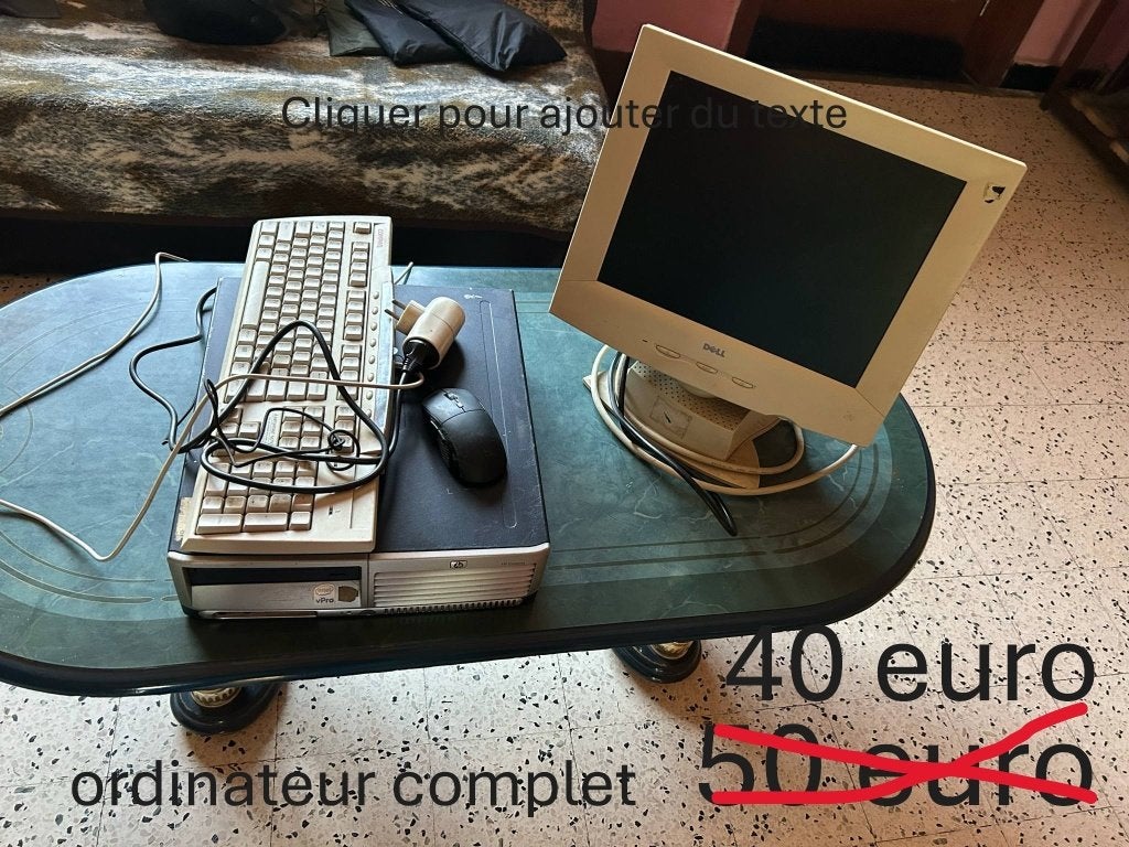 ordinateur complet avec ecrans et tour et clavier et souris, HDD, Enlèvement, Utilisé, Moins de 2 Ghz