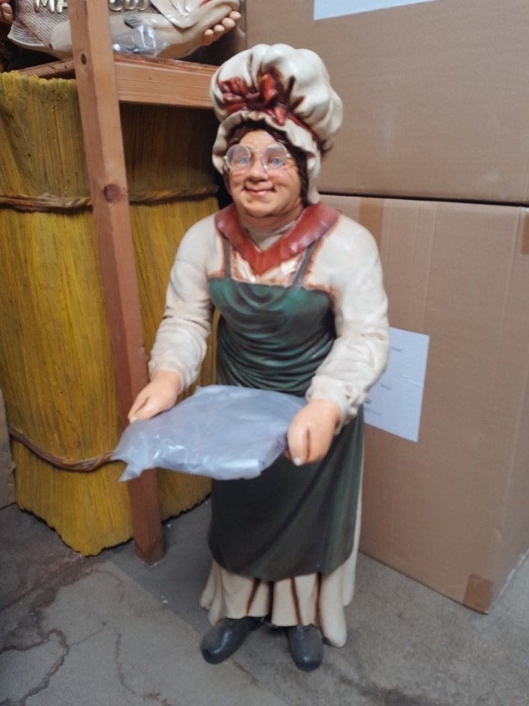 Serveuse vieille femme 100 cm - Oberbeeld