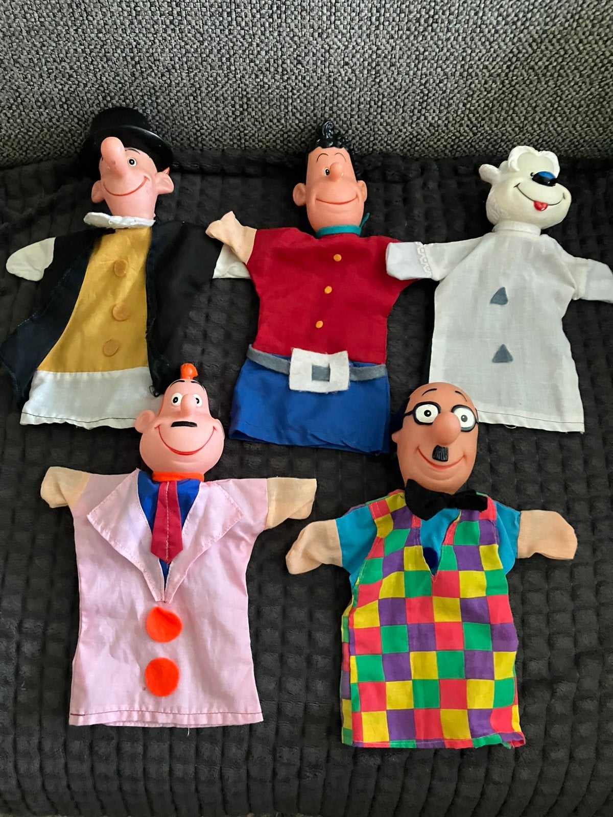 Vintage set 5 handpoppen samson en gert studio 100, Ophalen of Verzenden, Zo goed als nieuw
