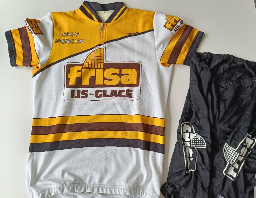 Fietstenue FRISA Eddy Merckx vintage, Fietsen en Brommers, Gebruikt, Heren, Ophalen of Verzenden, L