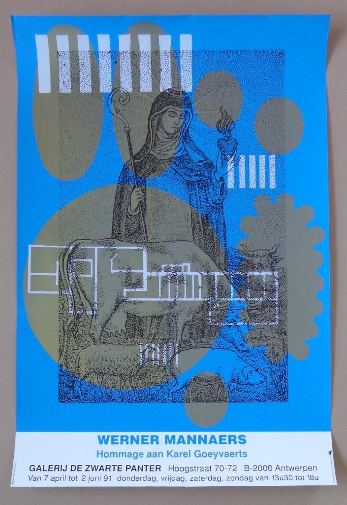 WERNER MANNAERS / AFFICHE / KLEURZEEFDRUK / 91x61cm / PANTER, Enlèvement ou Envoi