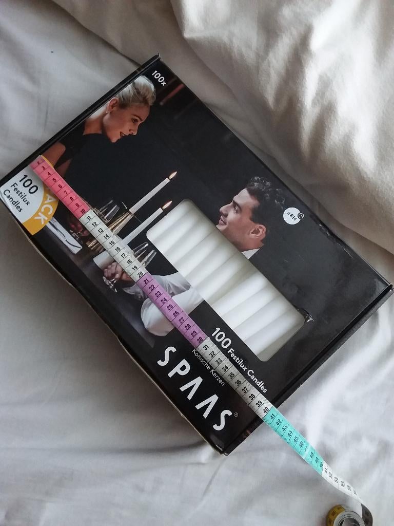 100 kaarsen spaas, Ophalen, Overige materialen, 25 tot 50 cm, Wit
