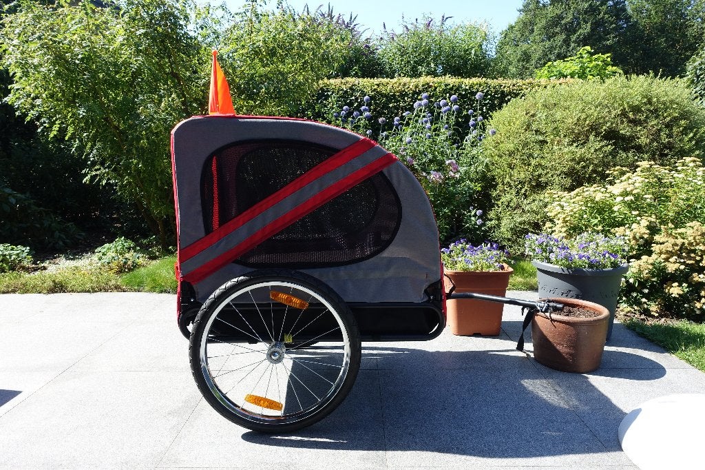 Hondenfietskar Doggy Liner voor grotere hond, Dieren en Toebehoren, Flamingo, Ophalen, Zo goed als nieuw, Hondenfietskar