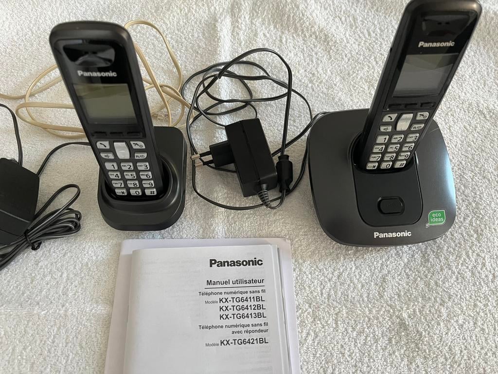 Panasonic KX-TG6411BL draadloos – compleet met basisstation, Telecommunicatie, Vaste telefoons | Handsets en Draadloos, Ophalen of Verzenden