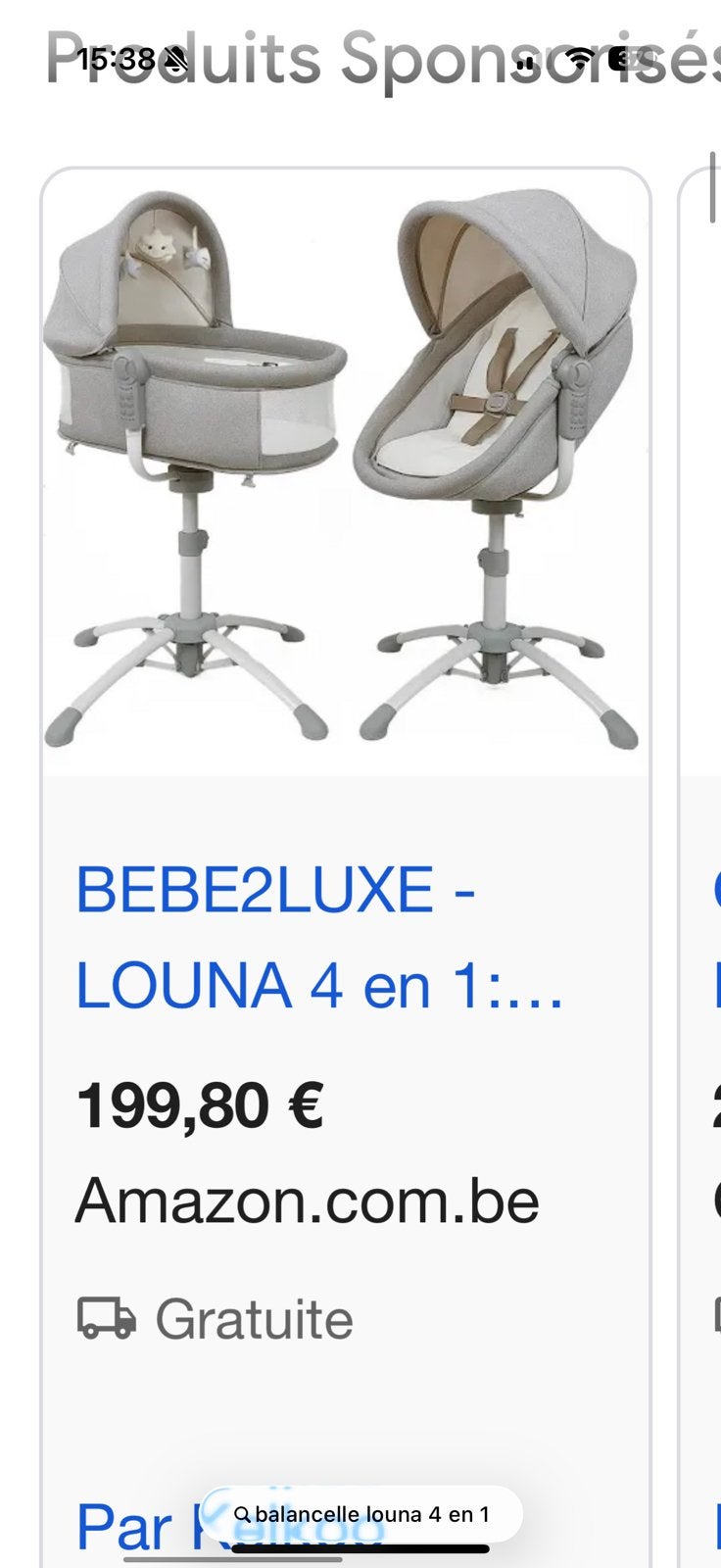 Balancelle bebe, Enfants & Bébés, Enlèvement, Utilisé