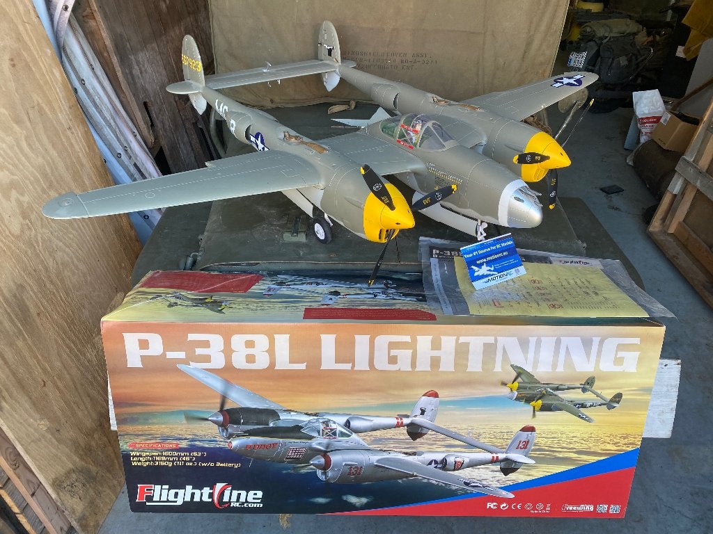 P-38 Lightning RC Model, Hobby en Vrije tijd, Modelbouw | Radiografisch | Vliegtuigen, Ophalen, Nieuw, Elektro