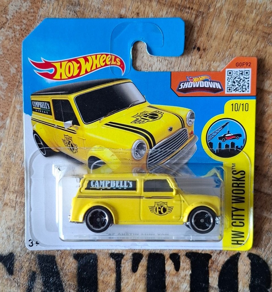 MINI AUSTIN VAN 1967 Yellow HOT WHEELS Neuf s/carton Blister, Ophalen of Verzenden, Nieuw, Auto
