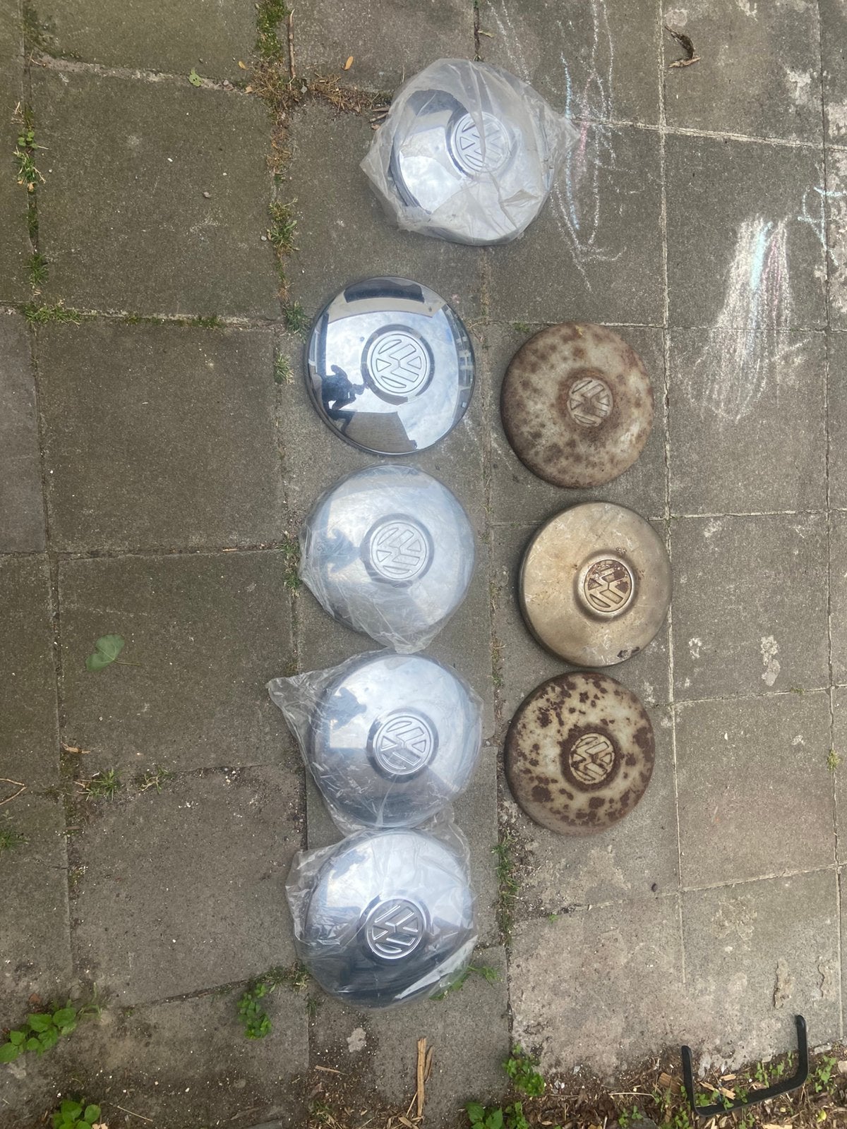 Wiel deksel 5 in nieuwe staat en 3 oude staat, Auto-onderdelen, Ophalen