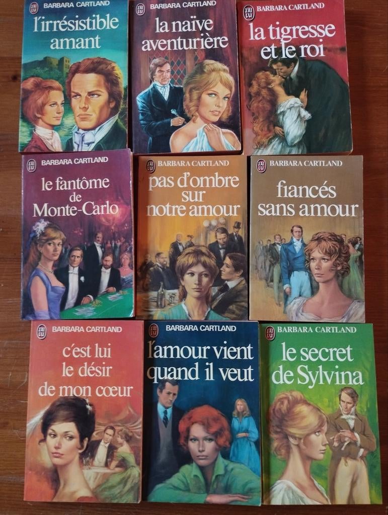 Lot de 9 Barbara Cartland, Enlèvement ou Envoi
