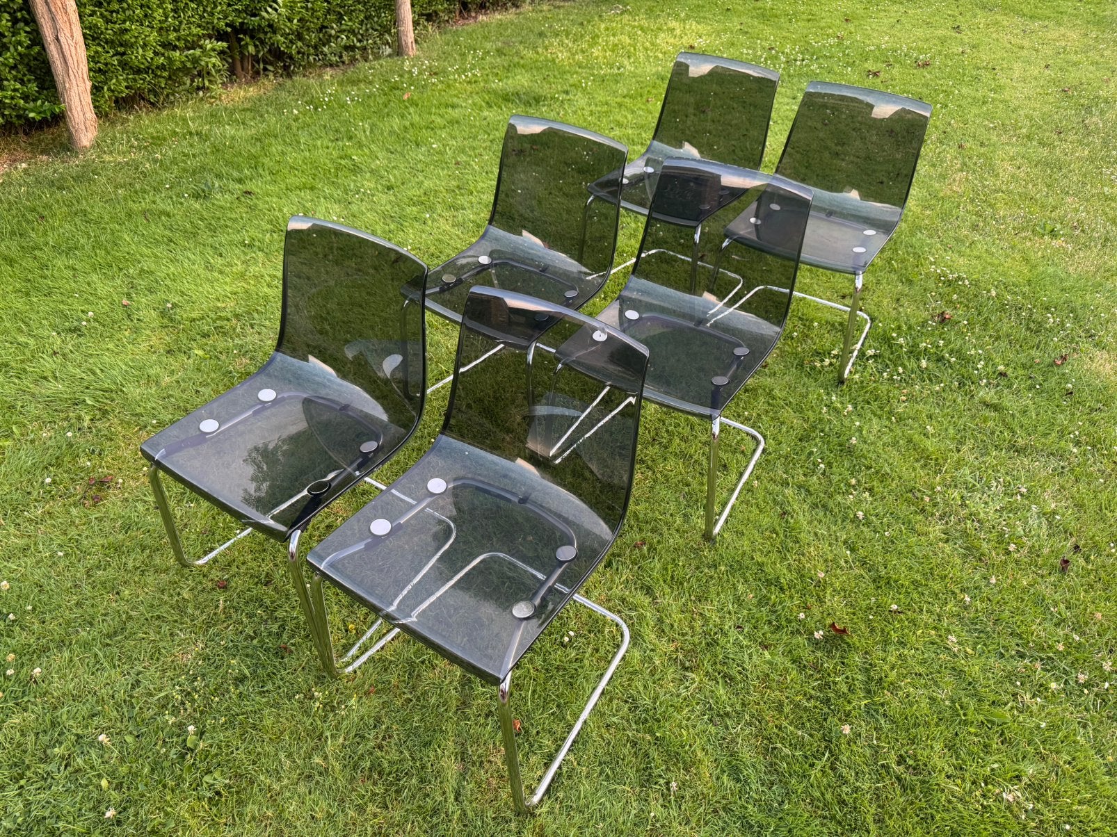 Ikea tobias eetkamerstoel 6 stuks, Ophalen, Gebruikt, Overige kleuren, Metaal