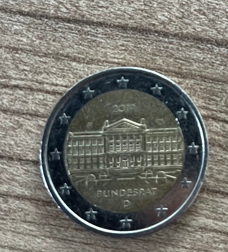 Pièce de 2 euros « Bundesrat » 2019 de l'Allemagne, Timbres & Monnaies, Enlèvement ou Envoi, Allemagne, 2 euros