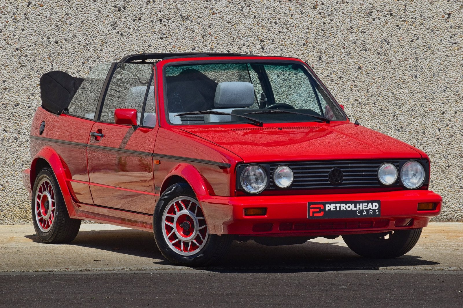 Volkswagen Golf 1 Karmann Cabriolet 1.8i - Nouveau capot !, Rouge, Achat, Entreprise, Cabriolet