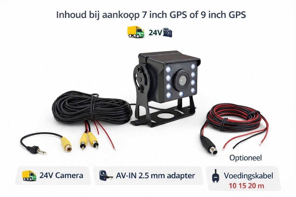 7 inch GPS Navigatiesysteem met Achteruitrijcamera Bedraad, Info@drktech.be, Oosterwennel 35 Genk, Nieuw, Ophalen of Verzenden