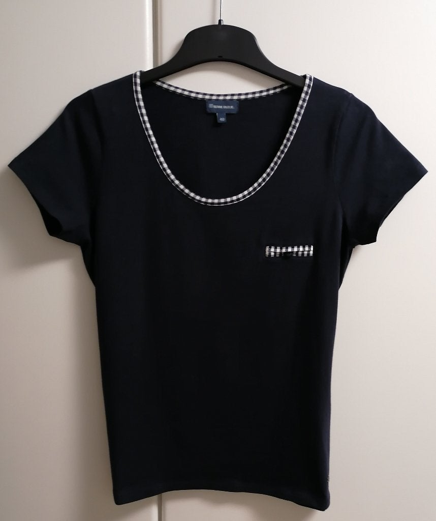 Donkerblauw T-shirt van Terre Bleue, maat 40, Kleding | Dames, Ophalen of Verzenden, Zo goed als nieuw, Maat 38/40 (M)