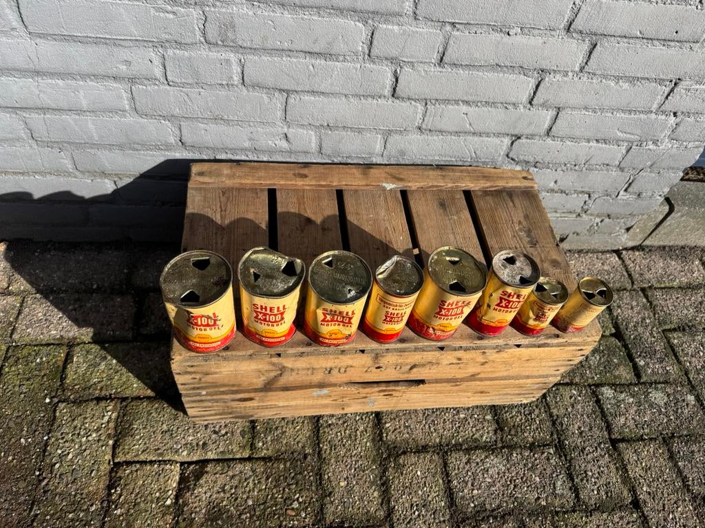 Anciens mini-bidons d'huile Shell X 100, Enlèvement ou Envoi, Utilisé, Autre, Autres marques